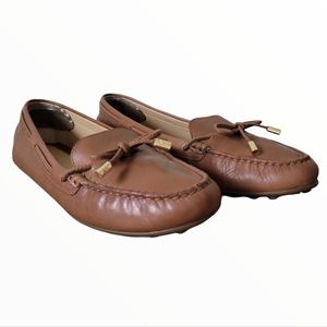 Michael Kors Daisy Moc Flats Luggage Driving Loafer Sz 9M